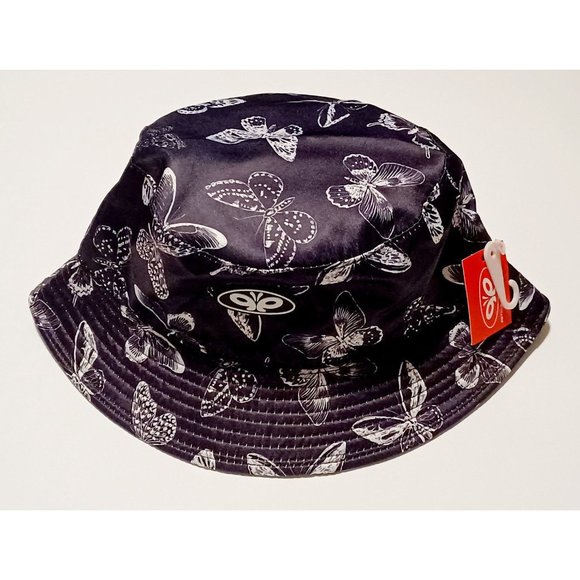Petal and Peacocks Accessories - Petal and Peacocks Butterflies Black and White Bucket Hat NWT